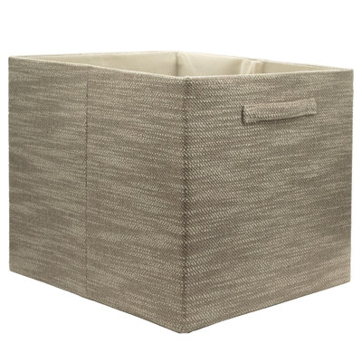 2 Pack Cube Storage InsertTextured Taupe33X33X37Cm from B&Q
