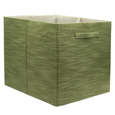 2 Pack Cube Storage InsertTextured Sage Green33X33X37Cm from B&Q