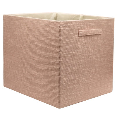 2 Pack Cube Storage InsertTextured Pink33X33X37Cm from B&Q