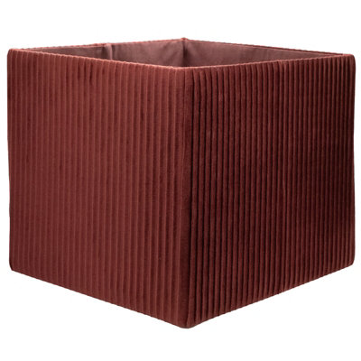 2 Pack Cube Storage InsertPleated Burgundy33X33X37Cm from B&Q