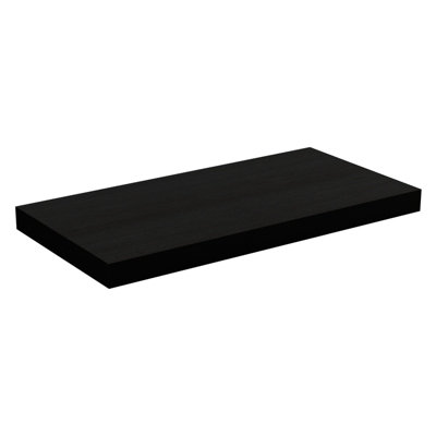 2 Pack Floating Shelf Black Ash Effect600X240X38mm from B&Q