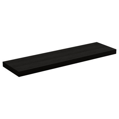 2 Pack Floating Shelf Black Ash Effect900X240X38mm from B&Q