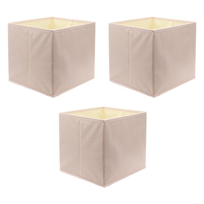 3 Pack Compact Cube InsertsPlain Pink27X27X27Cm from B&Q