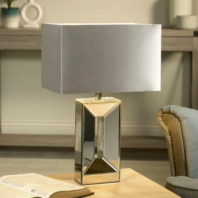 Julian Charles Silver Sleek Geo Chrome Mirror-Finish Table Lamp - One Size - Image 9