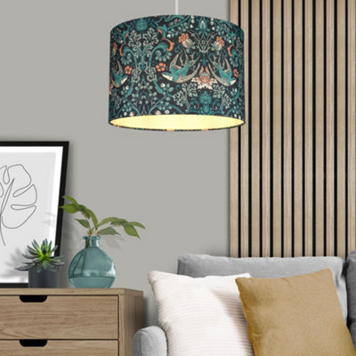 Multicoloured Damask Drum Lamp Shade (D)30Cm from B&Q