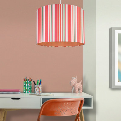 Multicoloured Stripe Drum Lamp Shade (D)30Cm from B&Q