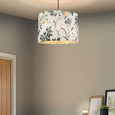  - Multicoloured Orchard Bloom Cylinder Lamp Shade (D)30Cm