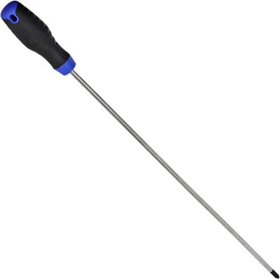 Spares2Go Extra Long Reach Chrome Vanadium Cr-V Phillips Head Screwdriver (500mm) from B&Q