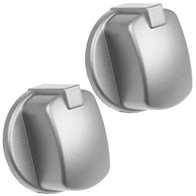 Spares2Go Control Knob Switch Button For Indesit Oven Cooker (Pack Of 2Silver / Inox) from B&Q