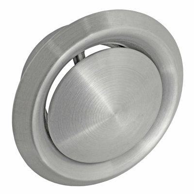 Spares2Go Stainless Steel Round Ceiling Extractor Exhaust / Supply Wall Vent (5" / 125mm) from B&Q
