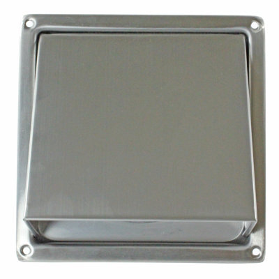 Spares2Go Stainless Steel External Wall Air Vent Non Return Flap Outlet (4" / 100mm) from B&Q