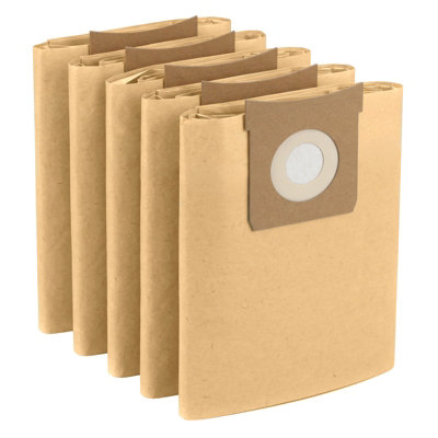 B&Q -  Dust Bags Compatible With Titan 16L 20L 30L 40L Vacuum Cleaner Pack Of 5