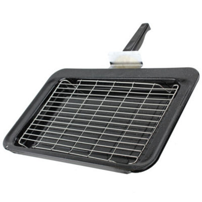 Spares2Go Enamel Grill Pan Tray Compatible With Rangemaster Oven Cooker Rack Grid Handle 445 X 276 mm from B&Q