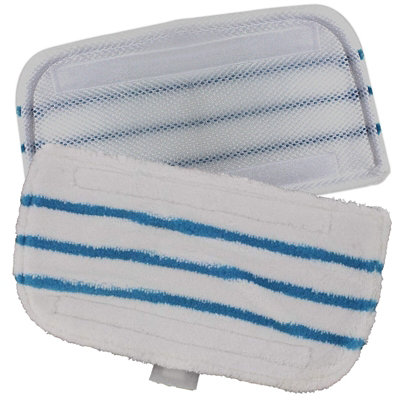 Spares2go Microfibre Cloth Pads For Black + Decker Fsm1500 Fsm1600 Fsmp20 Steam Cleaner Mop (Pack Of 2) - Image 3