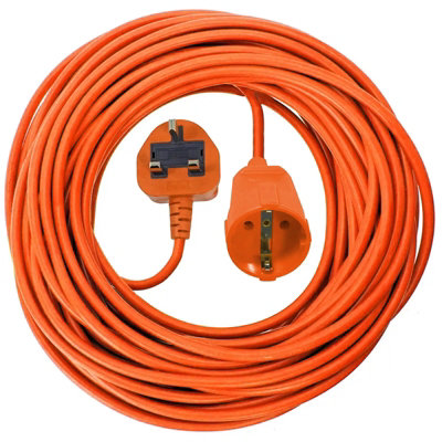 Spares2Go 10M Mains Power Cable Uk 3 Pin Plug Compatible With Qualcast Lawnmower Strimmer from B&Q
