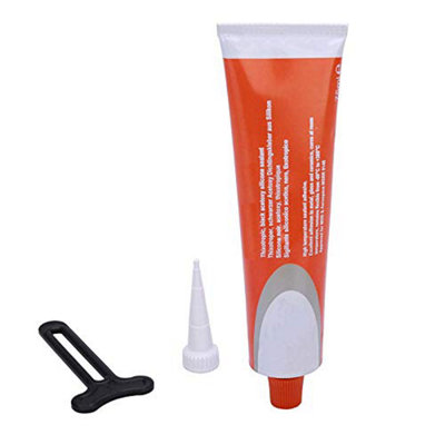 Spares2Go Spares 2 Go Oven Glass Door Glue High Temperature Adhesive Heat Resistant Silicone Sealant from B&Q