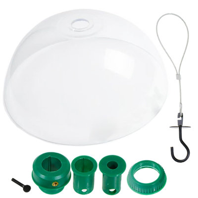 Spares2Go Squirrel Baffle Dome Bird Feeding Station Feeder Guard (Complete Kit With Hanging Hook And Loop) from B&Q