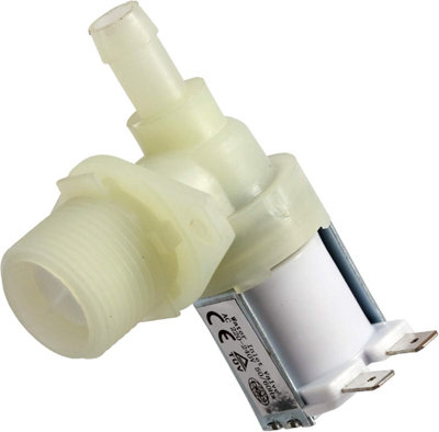 B&Q -  Single Water Inlet Solenoid Valve Compatible With Beko Dishwasher (90 DegreesOne Way7mm19mm)