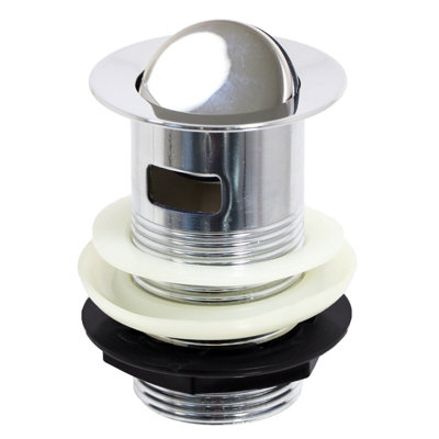 Spares2Go Chrome Slotted Sink Basin Bathroom Kitchen Waste Flip Plug (1 1/4") from B&Q