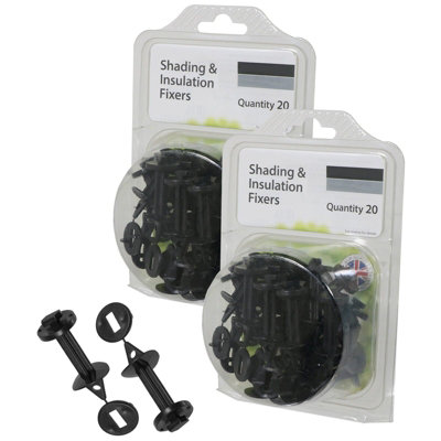 Spares2Go Greenhouse Insulation Shading Fixers Bubble Wrap Pvc Plastic Frame Clips (Pack Of 40) from B&Q