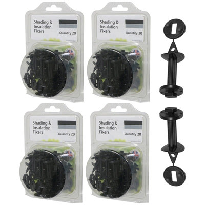 Spares2Go Greenhouse Insulation Shading Fixers Bubble Wrap Pvc Plastic Frame Clips (Pack Of 80) from B&Q