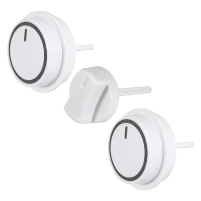 Spares2go Control Knobs Kit For Vaillant Ecotec Plus Vih Vu Vui Vuw Boiler (Pack Of 3) Grey