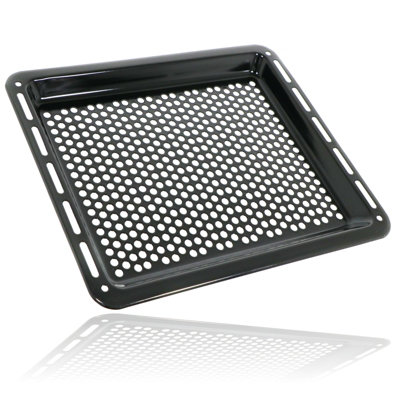 Spares2Go Universal Oven Baking Tray Crisper Holes 46Cm Non Stick Pizza Air Fryer Large from B&Q