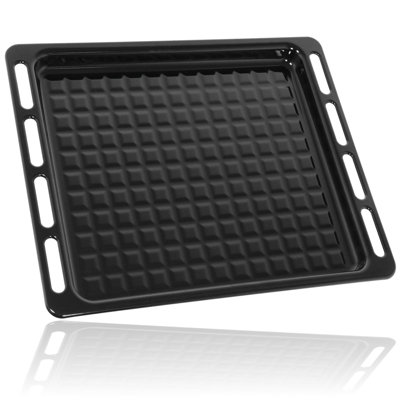 Spares2Go Oven Roasting Pan Crisper Tray Universal Full Width Bottom Base 476mm X 374mm from B&Q