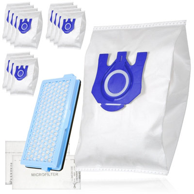 Spares2Go 3D Bags & Sf-Aa 50 Hepa For Miele Gn Vacuum Filters S2111 S5211 S5261 C1 C2 C3 S6210 S8320 Cat & Dog X 12 from B&Q
