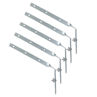 Gutter Side Rafter Bracket Universal Galvanised Steel Fascia Support Fixings (Pack Of 5, 300Mm) 5057817578302 - Image 3
