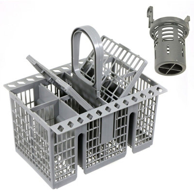 Spares2Go Cutlery Basket + Central Waste Filter Compatible With Indesit / Hotpoint / Whirlpool Dishwasher from B&Q