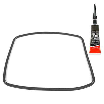 Spares2Go Main Rubber Door Seal With Corner Fixing Clips + Sealing Glue Compatible With Hotpoint Oven Cookers (445mm X 350mm) from B&Q
