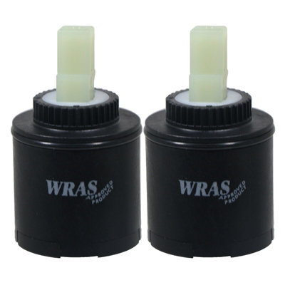 Spares2Go Mixer Tap Cartridge 35mm Single Monobloc Sink Basin Bath Hot Cold Water Valve (Pack Of 2) from B&Q