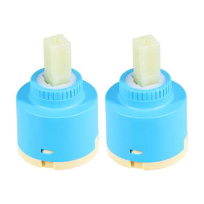 Spares2Go Mixer Tap Cartridge 40mm Single Monobloc Sink Basin Bath Hot Cold Water Valve (Pack Of 2) from B&Q