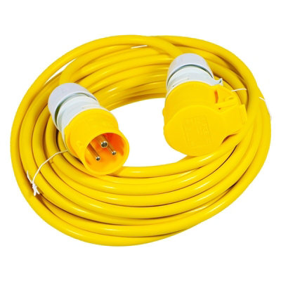 B&Q -  110V Extension Lead 14M 16A 2.5mm Heavy Duty Outdoor Construction Site Generator Cable (Yellow)