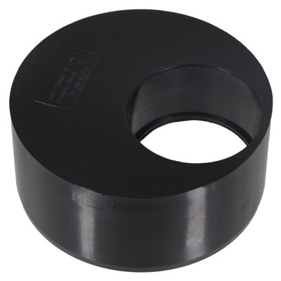 Spares2go 110Mm To 56Mm (50Mm) Solvent Weld Soil System Waste Pipe Reducer Adaptor (Black) Black
