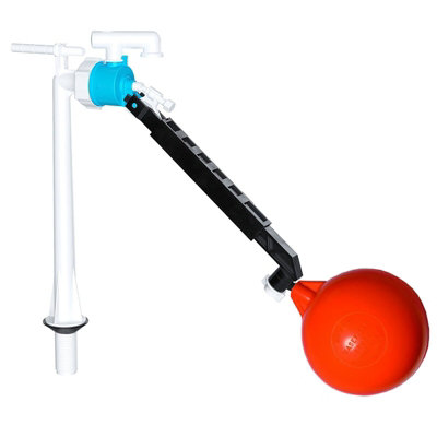 Spares2Go 1/2" Bottom Entry Valve Straight Toilet Cistern Filling Inlet 4 1/2" Ball Float Kit from B&Q