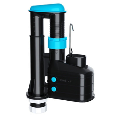 Spares2Go Dual Flush Toilet Syphon Height Adjustable 7.5" To 9.5" Wc Cistern Internal Overflow Lever from B&Q