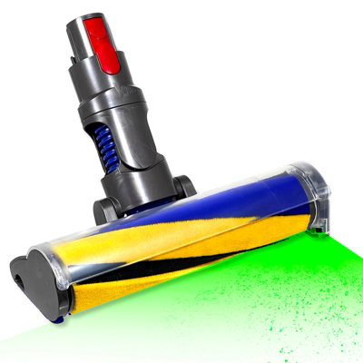 B&Q -  Soft Roller Brush Head For Dyson V7 V8 V10 V11 V15 Vacuum Direct Drive Hard Floor Tool Laser