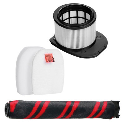 B&Q -  Filters Compatible With Shark Stratos Vacuum Cleaner Iz400 Iz420 Iz400Uk Iz420Uk Filter Kit Felt Foam Hepa + Brushroll
