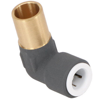 Spares2go Radiator Valve Reducing Elbow Stem Compression 15Mm X 10Mm Pushfit Anthracite - Image 3