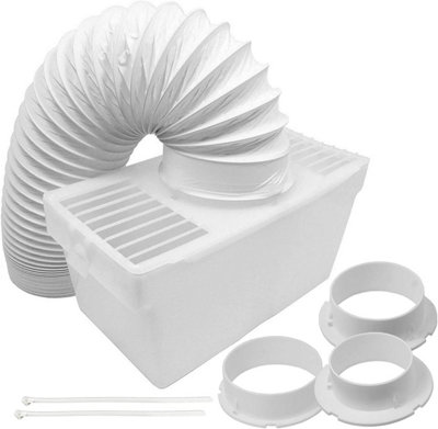Spares2go Tumble Dryer Vent Kit Universal 1.5M Venting Duct Hose + Adaptors Condenser Set - Image 4
