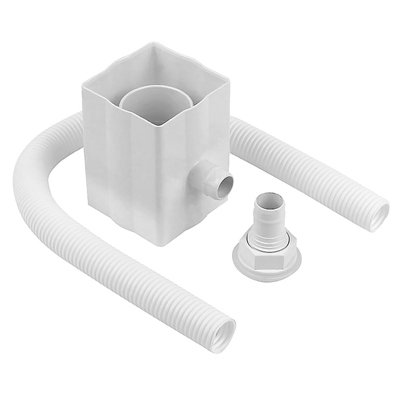 Spares2Go Rainwater Diverter 65mm Square 68mm Round Downpipe Water Butt Kit (White) from B&Q