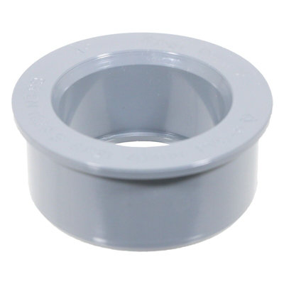 40mm Boss Adaptor Solvent Soil Stack Waste Pipe Reducer Push Fit Seal Ring Grey - Image 3