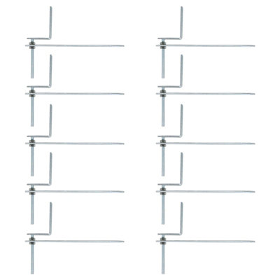 Spares2go Gutter Rise & Fall Bracket Universal Galvanised Steel Adjustable Fascia Support Kit (Pack Of 10) - Image 3