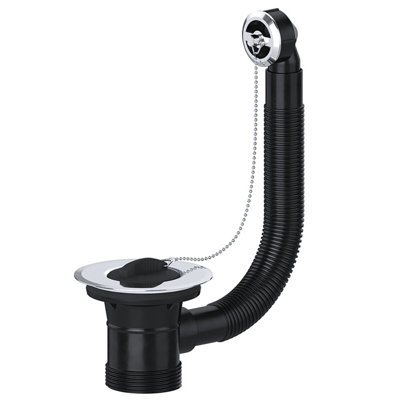 Spares2Go Sink Waste Combination Overflow Plug With Chain 40mm 1.5" (Round) from B&Q
