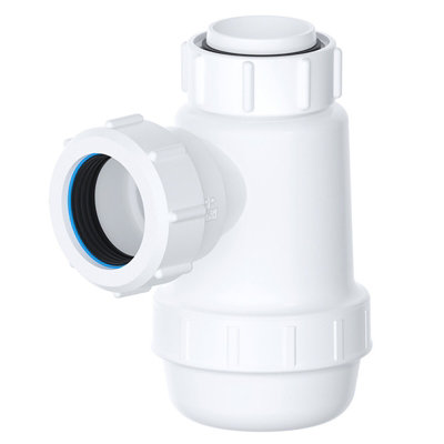 Spares2Go Waste Bottle Trap 38mm Shallow Bathroom Kitchen Sink Basin Bidet Urinal Seal (32mm 1.25") from B&Q