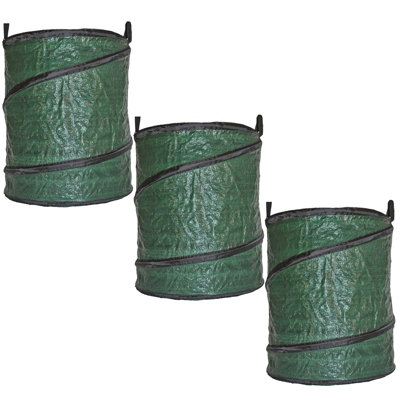 Spares2Go Collapsible Garden Waste Removal Heavy Duty Bag With Handles90 Litre (Pack Of 3 Bags) from B&Q