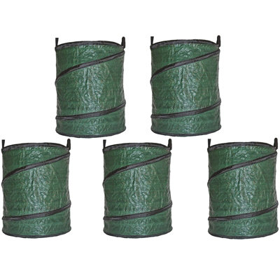 Spares2Go Collapsible Garden Waste Removal Heavy Duty Bag With Handles90 Litre (Pack Of 5 Bags) from B&Q