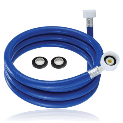 B&Q -  Universal 1.5M Washing Machine Cold Water Fill Hose + 2 X Filter Mesh Washers